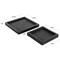 Black Marble Minimalistic Textured Square Trays, 2ct.